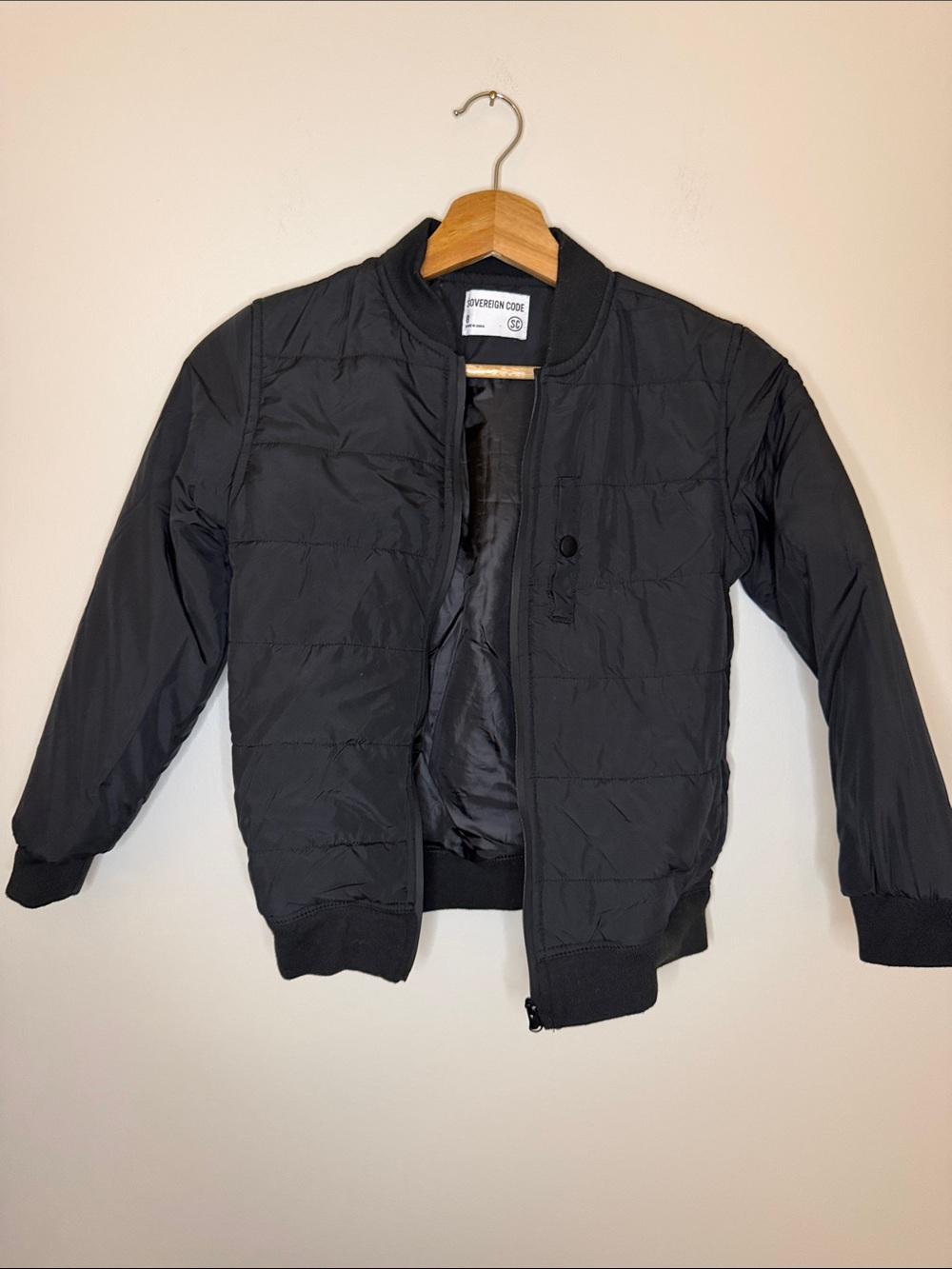 Sovereign Code Black Quilted Kids Puffer Jacket